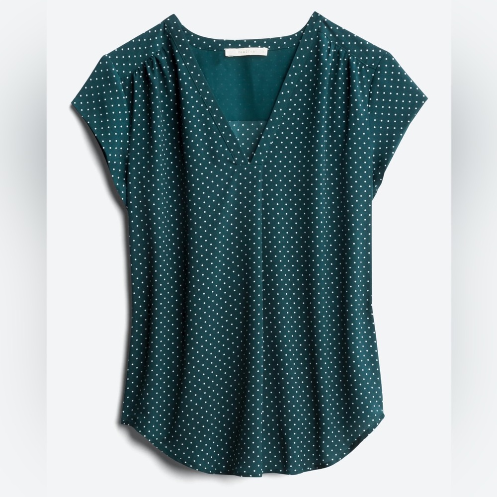 Green Polka Dot Blouse